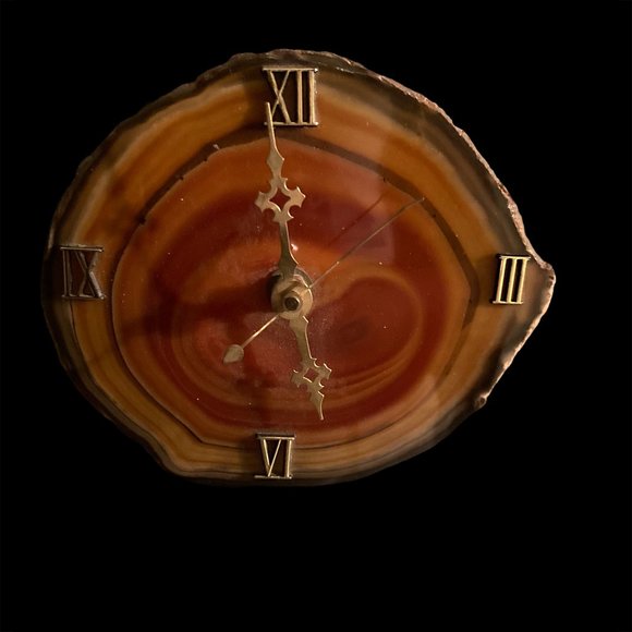 Glazed, Cypress Wood, Raw-edged Clock - Picture 8 of 8